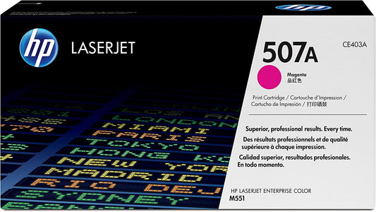 Genuine HP CE403A (507A) Magenta Printer Toner Cartridge