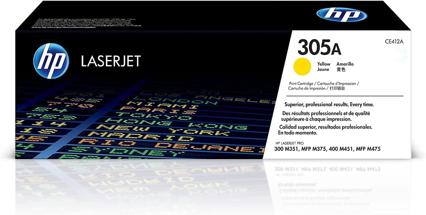 Genuine HP CE412A (305A) Yellow Printer Toner Cartridge