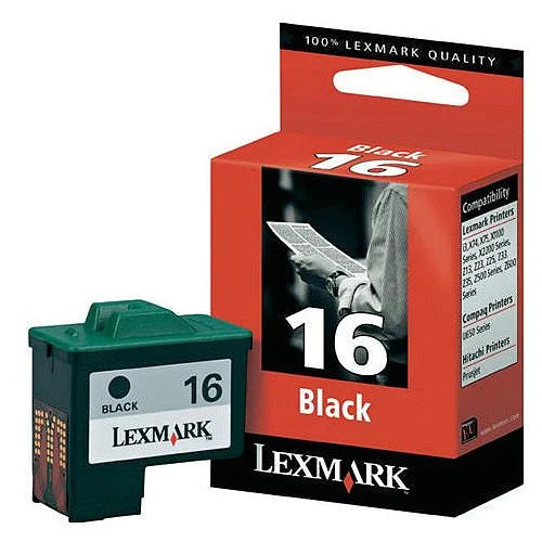 Genuine Lexmark 16 Black Ink Cartridge
