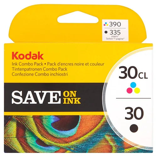 Genuine Kodak 30 Black 30CL Colour Ink Cartridge Twin Pack