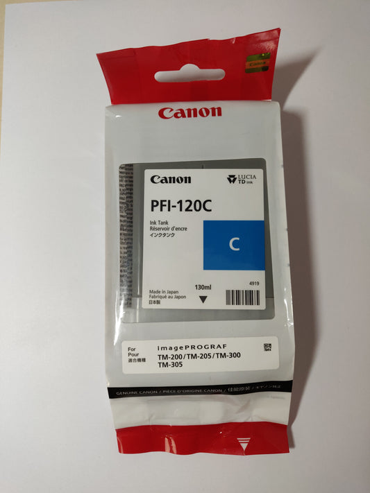 Genuine Canon PFI-120C Cyan Ink Cartridge 2886C001