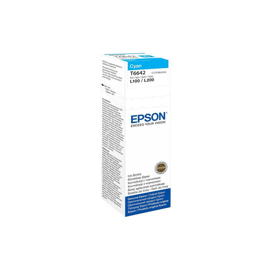 Genuine Epson T6642 Cyan Ink Bottle