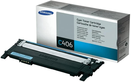Genuine Samsung CLT-C406S Cyan Printer Toner Cartridge