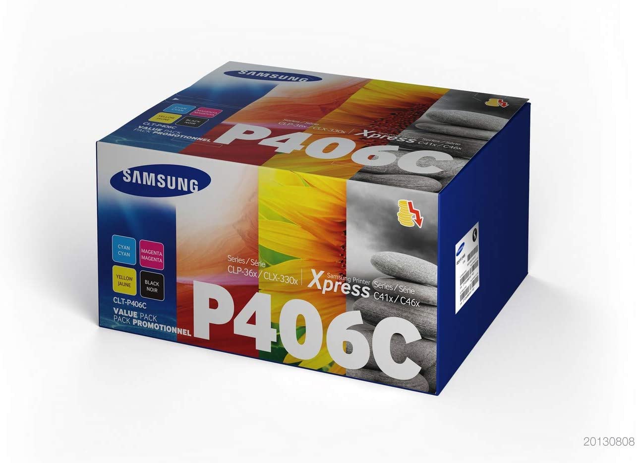 Genuine Samsung CLT-P406C Cyan/Magenta/Yellow Printer Toner Cartridge