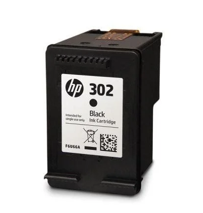 Genuine HP 302 Black Ink Cartridge F6U66AE