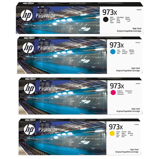 Genuine HP 973X Black/Cyan/Magenta/Yellow Ink Cartridge Multipack