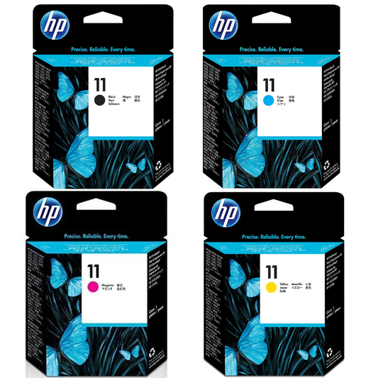 Genuine HP 11 Black/Cyan/Magenta/Yellow Printhead Full Set