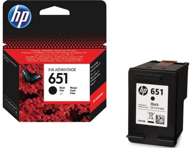 Genuine HP 651 Black Ink Cartridge C2P10A