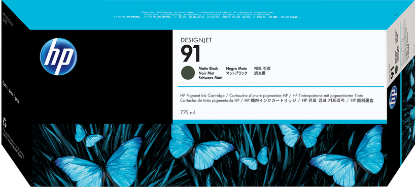 Genuine HP 91 Matte Black Ink Cartridge C9464A
