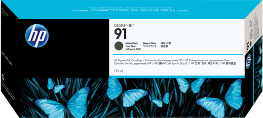 Genuine HP 91 Matte Black Ink Cartridge C9464A