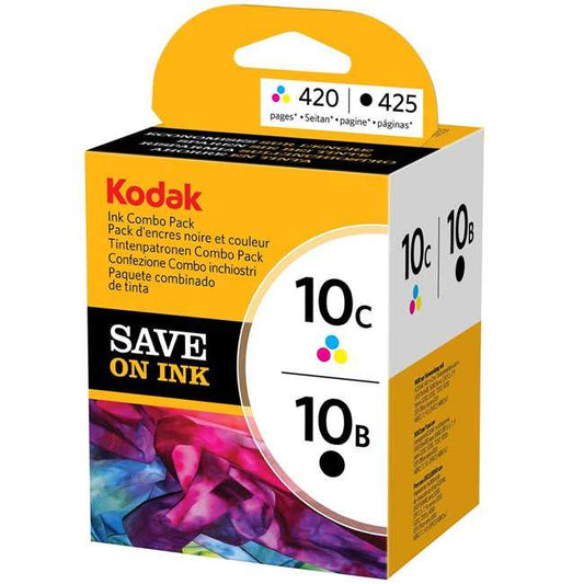 Genuine Kodak 10B Black 10C Colour Ink Cartridge Twin Pack