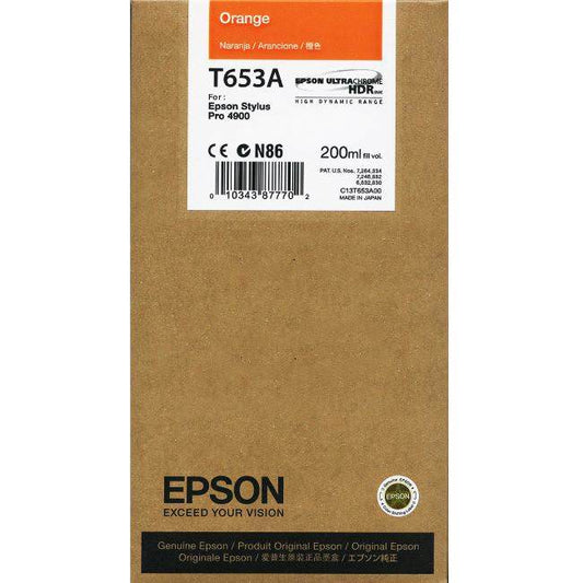 Genuine Epson T653A Orange Ink Cartridge C13T653A00