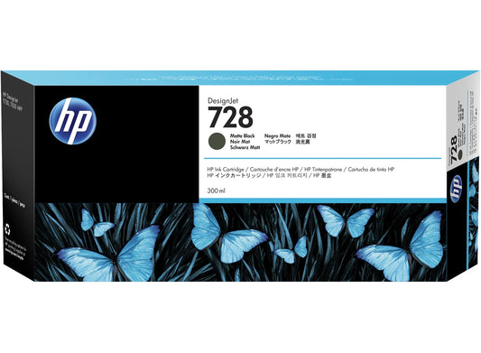 Genuine HP 728 Matte Black High Capacity Ink Cartridge F9J68A
