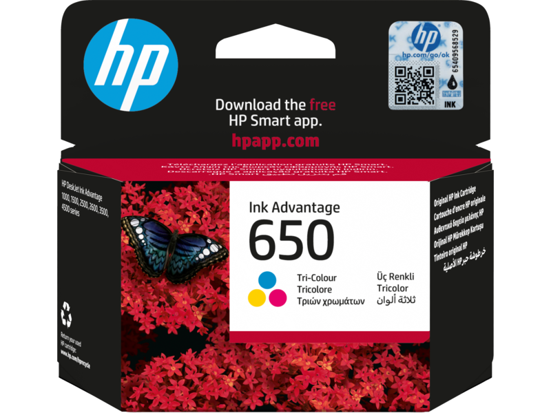 Genuine HP 650 Tri-Colour Ink Cartridge CZ102A