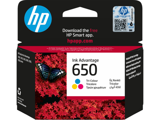 Genuine HP 650 Tri-Colour Ink Cartridge CZ102A