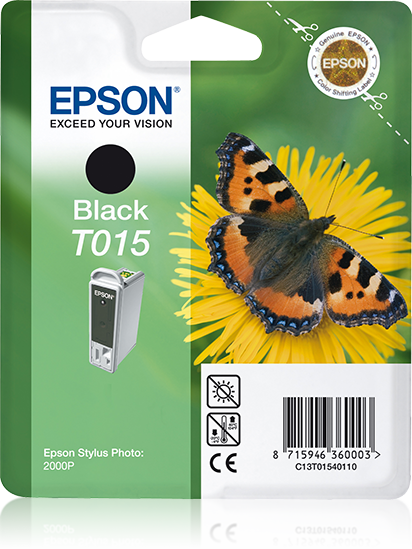 Genuine Epson T015 Black Ink Cartridge
