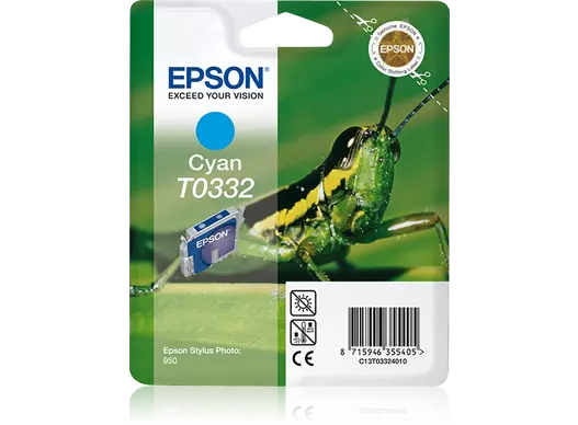 Genuine Epson T0332 Cyan Ink Cartridge