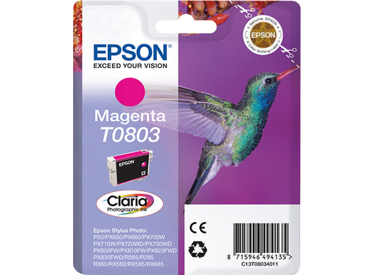 Genuine Epson T0803 Magenta Ink Cartridge