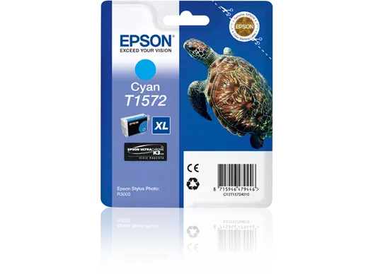 Genuine Epson T1572 Cyan Ink Cartridge