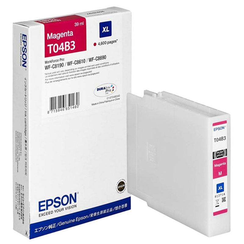 Genuine Epson T04B3 Magenta Ink Cartridge