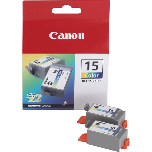 Genuine Canon BCI-15 Colour Ink Cartridge Twin Pack