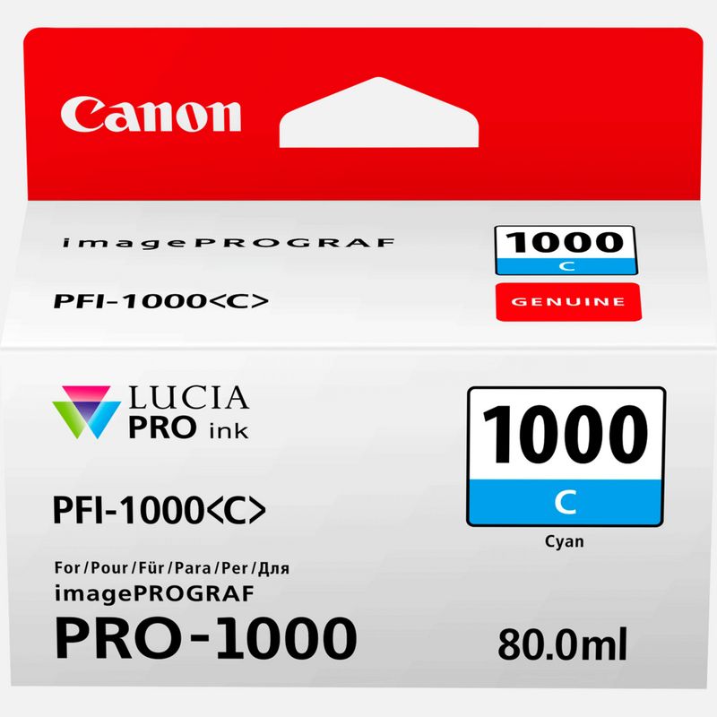 Canon PFI-1000C Cyan Ink Cartridge 0547C001