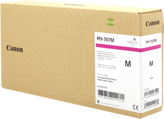 Genuine Canon PFI-707M Magenta Ink Cartridge