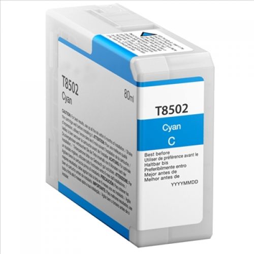 Genuine Epson T8502 Cyan Ink Cartridge