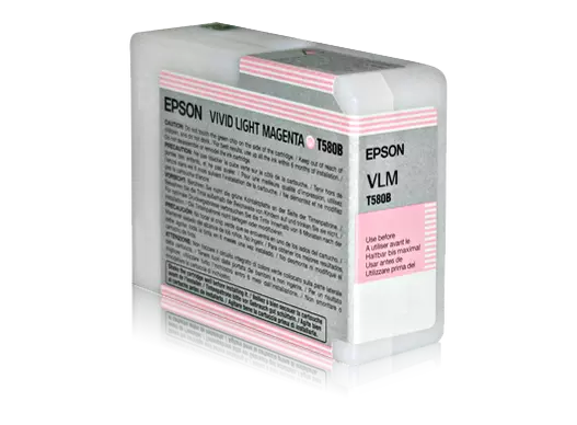 Genuine Epson T580B Vivid Light Magenta Ink Cartridge
