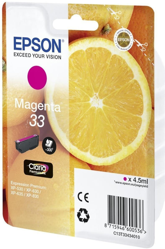 Genuine Epson 33 Magenta Ink Cartridge