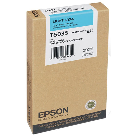 Genuine Epson T6035 Light Cyan Ink Cartridge