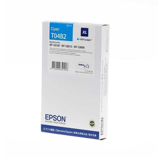 Genuine Epson T04B2 Cyan Ink Cartridge