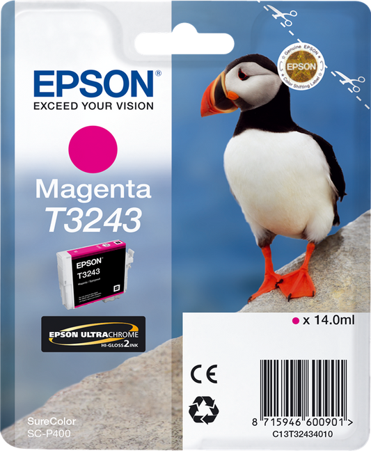 Genuine Epson T3243 Magenta Ink Cartridge