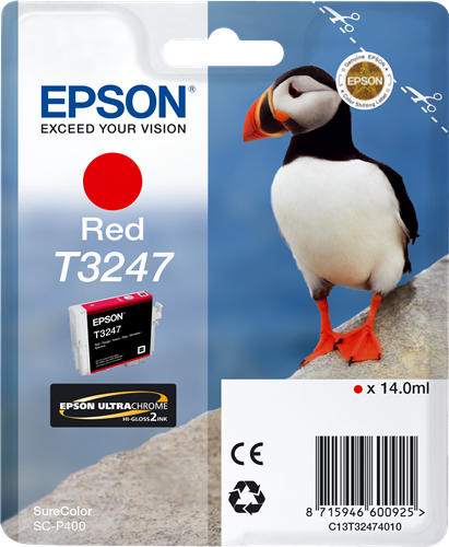 Genuine Epson T3247 Red Ink Cartridge
