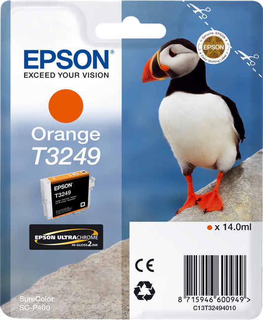 Genuine Epson T3249 Orange Ink Cartridge