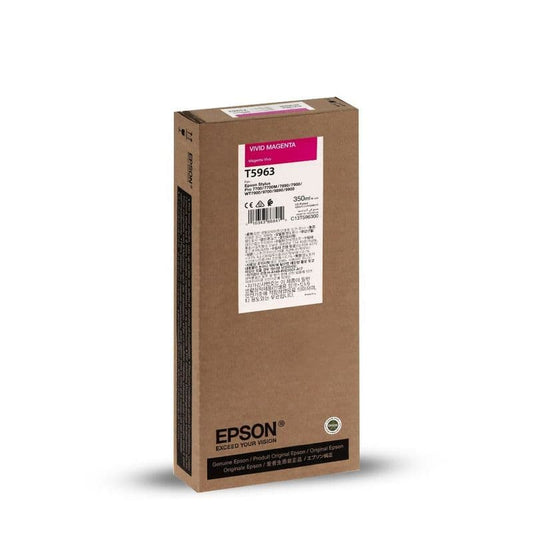 Genuine Epson T5963 Vivid Magenta Ink Cartridge 350ml