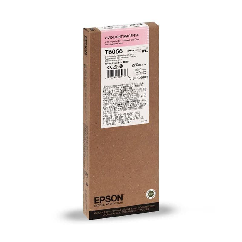 Genuine Epson T6066 Vivid Light Magenta Ink Cartridge