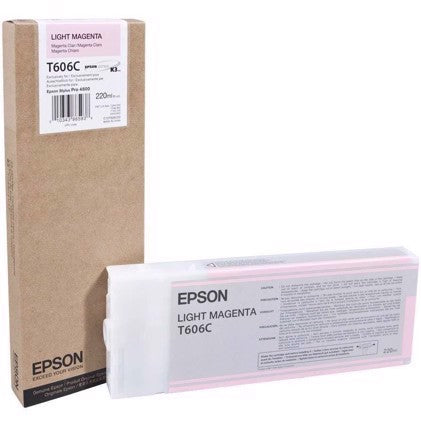 Genuine Epson T606C Light Magenta Ink Cartridge