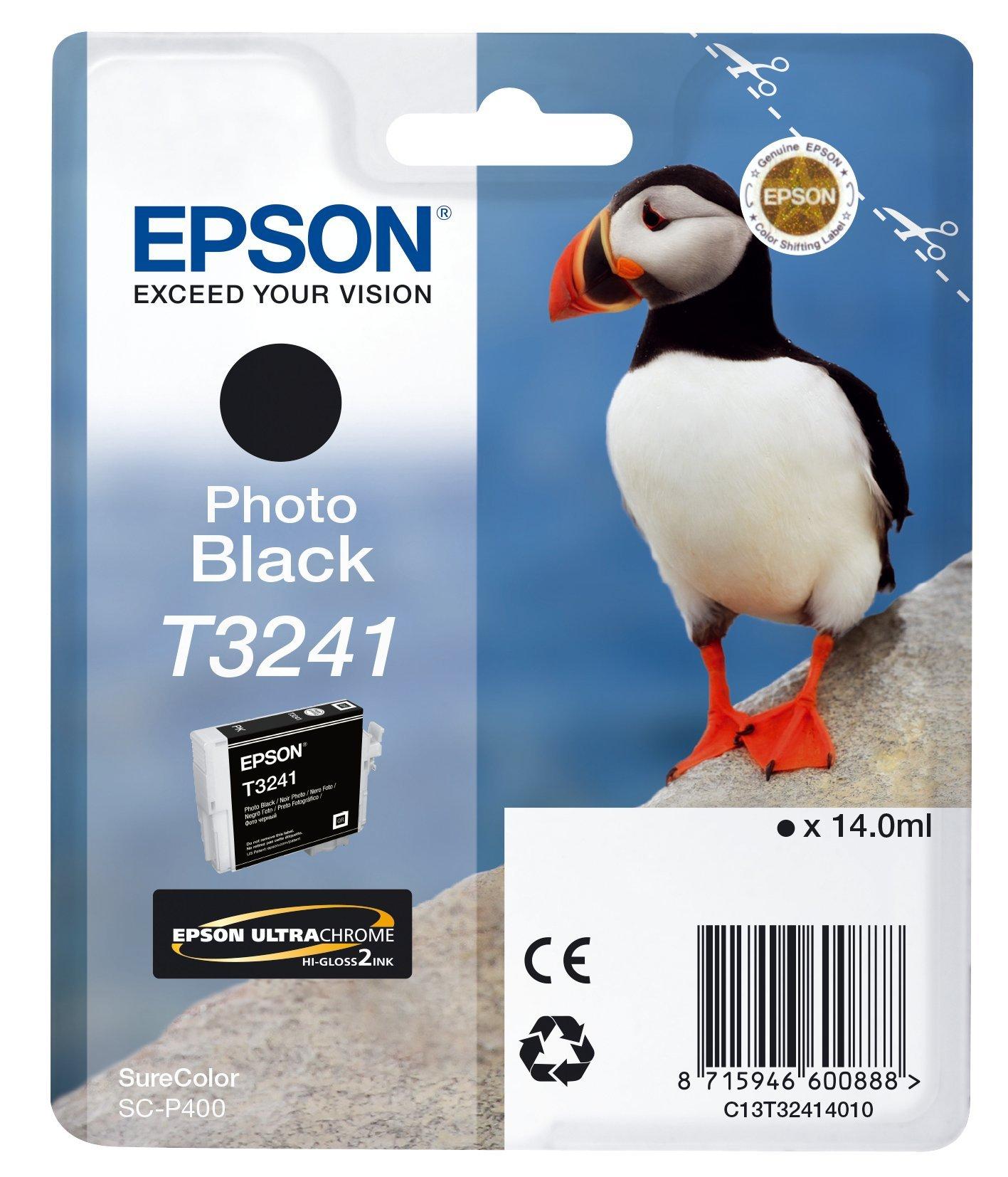 Genuine Epson T3241 Photo Black Ink Cartridge