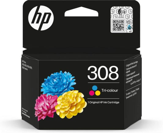Genuine HP 308 Tri Colour Ink Cartridge 7FP20UE