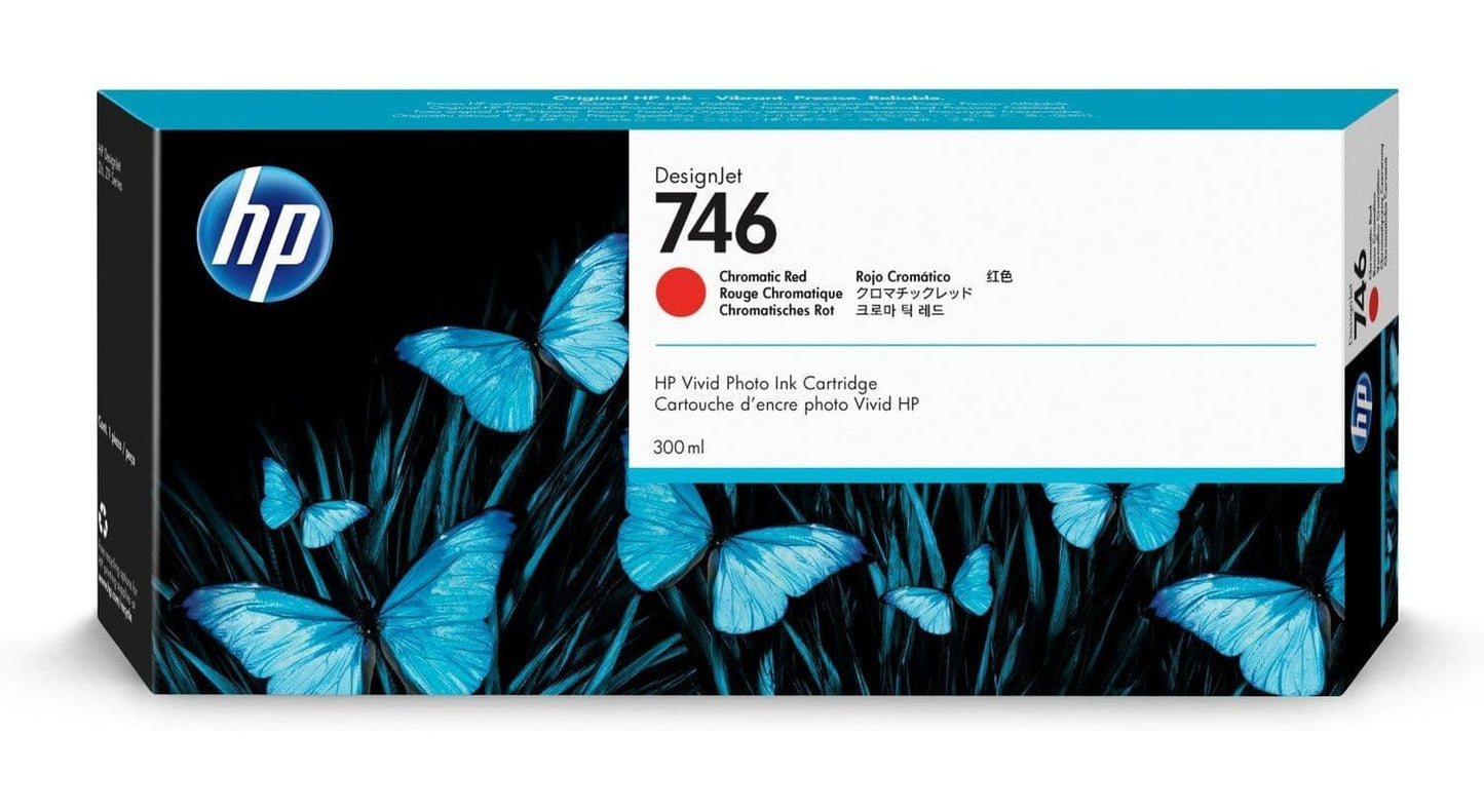 Genuine HP 746 Chromatic Red Ink Cartridge P2V81A