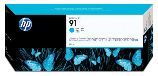Genuine HP 91 Cyan Ink Cartridge C9467A