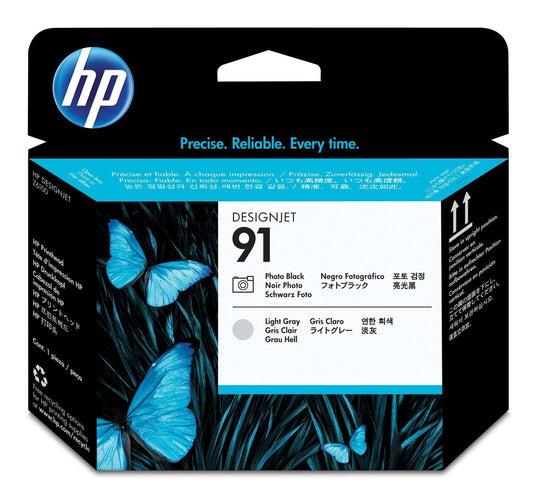 Genuine HP 91 Printhead Photo Black/Light Grey C9463A