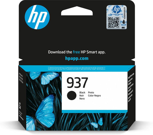 Genuine HP 937 Black Ink Cartridge 4S6W5NE