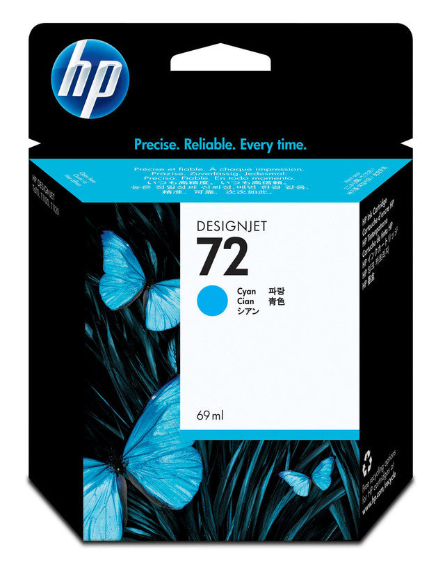 Genuine HP 72 Cyan Ink Cartridge 69ml C9398A