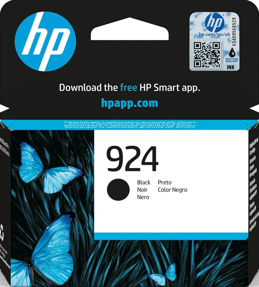 Genuine HP 924 Black Ink Cartridge 4K0U6NE