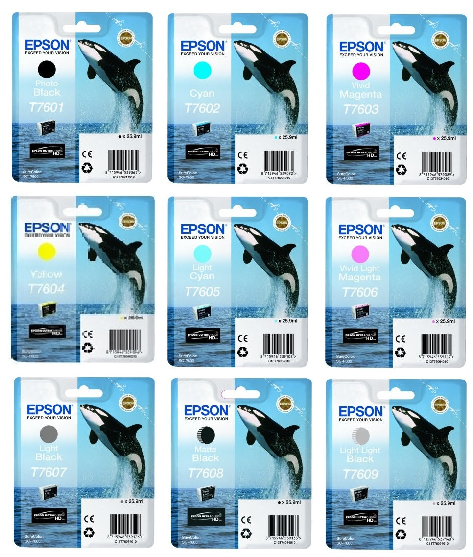 Genuine Epson T760 Ink Cartridge Multipack x9
