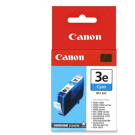 Genuine Canon BCI-3e Cyan Ink Cartridge 4480A002