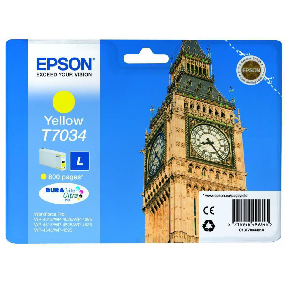 Genuine Epson T7034 Yellow Ink Cartridge