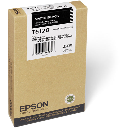 Genuine Epson T6128 Matte Black Ink Cartridge